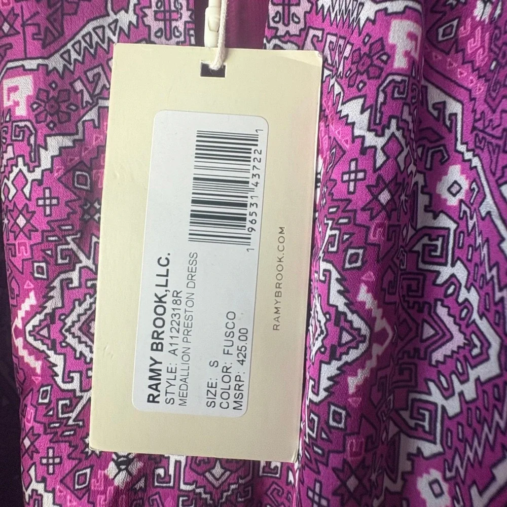 NWT Ramy Brook Preston Medallion Print Halter Mini Dress Size Small - Picture 6 of 9
